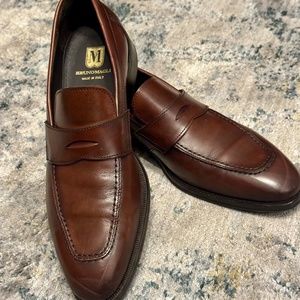 Bruno Magli Men's Hudson Penny Loafer Rust Calf Brown size 10.5 US